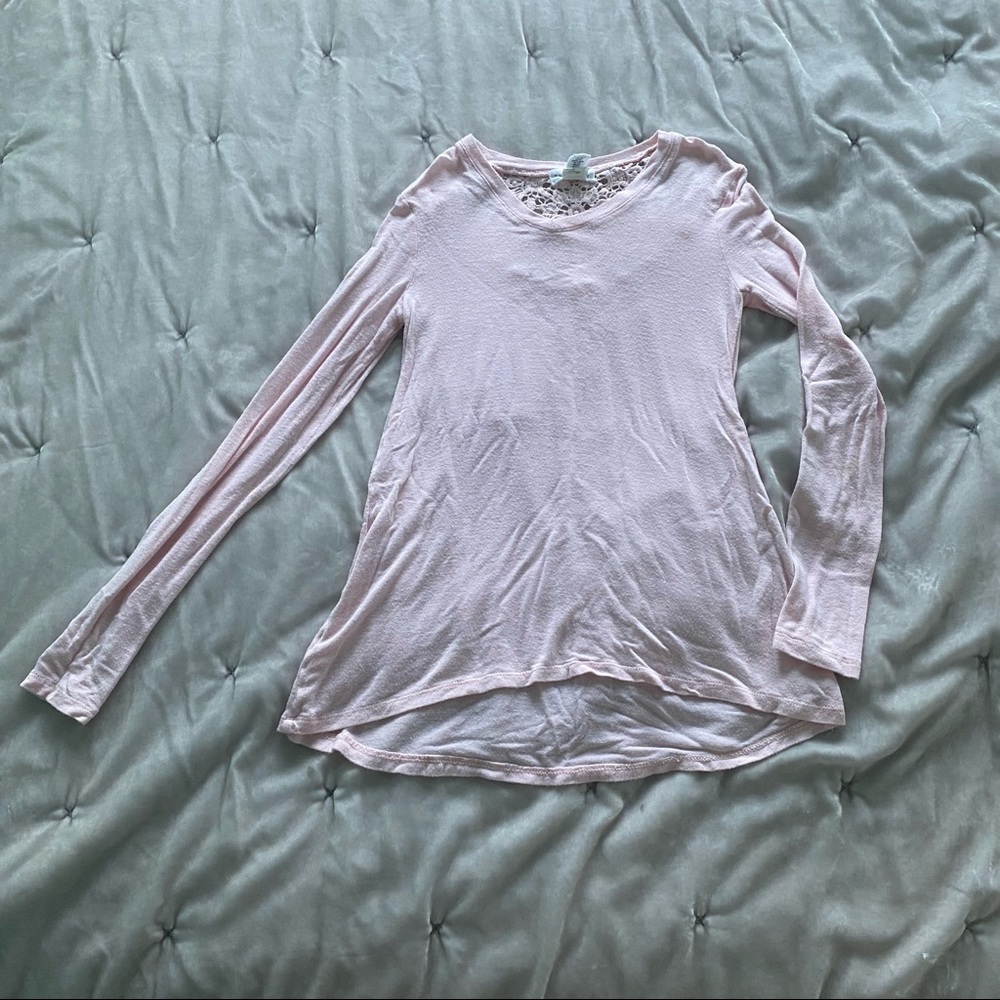 Girls Full Tilt Long Sleeve Lace Back Long Sleeve
